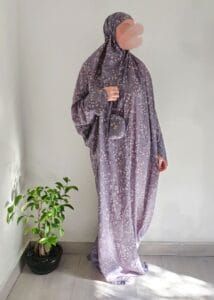 Tenue de prière transportable Saira format portefeuille couleur gris anthracite