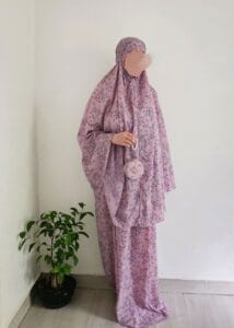 Ensemble de prière transportable Saadya couleur rose clair