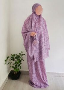 Ensemble de prière transportable Saadya couleur rose mauve