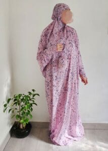 Tenue de prière transportable Saira format portefeuille couleur rose