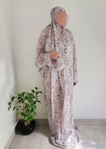 Tenue de prière transportable Saira format portefeuille couleur écru