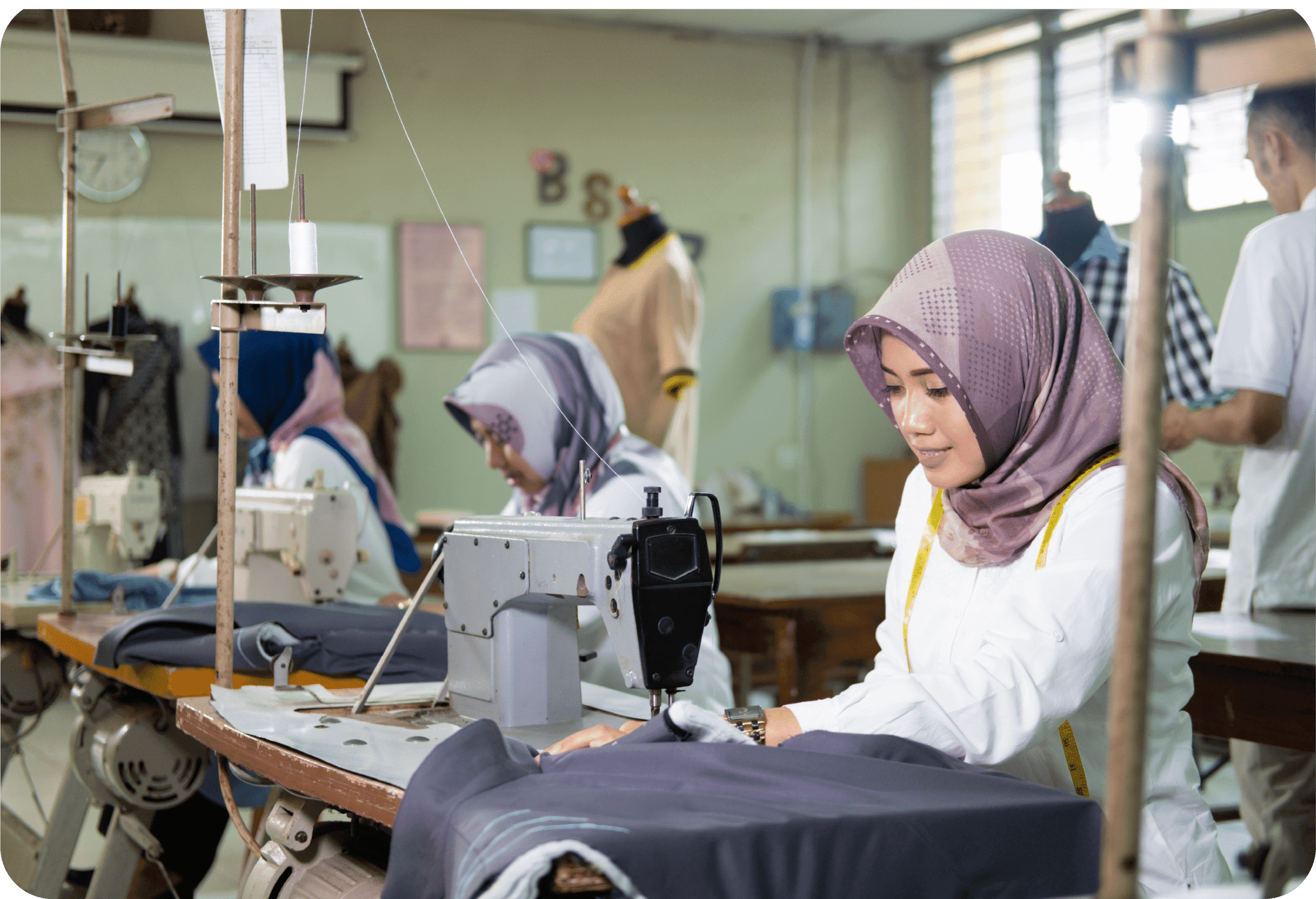 Couturière indonésienne