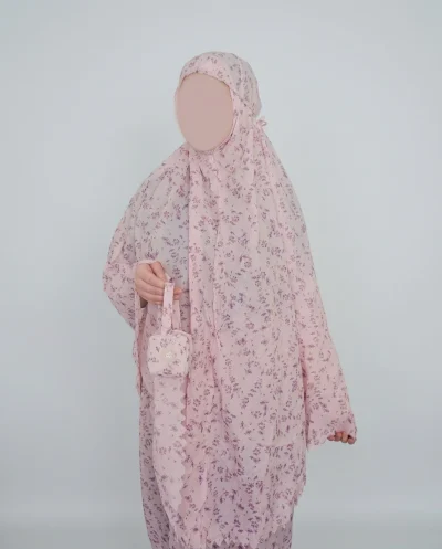 Tenue de prière compacte Rana Djouher rose